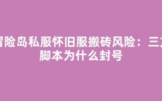 冒险岛私服怀旧服搬砖风险：第三方脚本为什么封号